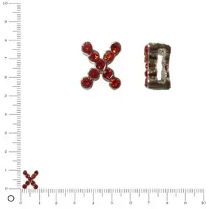 Perles et bijoux Perle X strassé L. 8 mm - Argenté orange