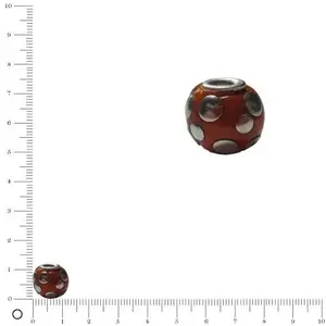 Perles et bijoux Perle pastilles argentées Ø 11 mm - Orange