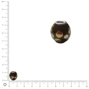 Perles et bijoux Perle pastilles dorées Ø 11 mm - ChocolatVendu parscrapmalin