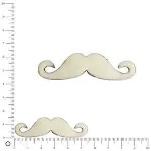 Perles et bijoux Pendentif - Grande Moustache L. 55 mm - BeigeVendu parscrapmalin