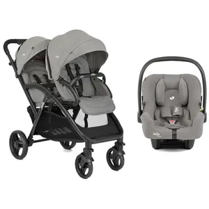 JOIE - Poussette DUO EVALITE double + I-SNUG 2 Pebble