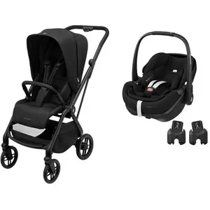 MAXI COSI - Poussette DUO Leona 2 + Pebble 360 Pro 2 TWILLIC BLACK