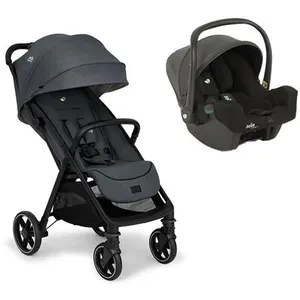 JOIE - Poussette DUO Parcel LX Ebony + Siège-auto Gr0+ I-Snug 2 Shale pas cher