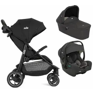 JOIE - Poussette Trio Litetrax + Siège-auto I-Gemm 3 + Nacelle Ramble - Shale
