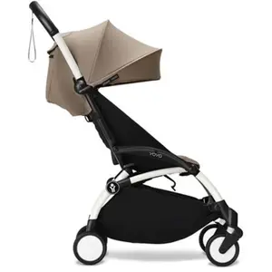 STOKKE - Poussette YOYO 3 Pack 6+ Taupe / Cadre Blanc pas cher