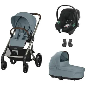 CYBEX - POUSSETTE TRIO Balios S Lux TPE Stormy Blue + Aton B2 Black + Nacelle Stormy Blue