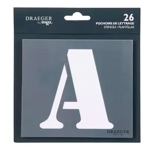 Comparateur de prix : DRAEGER PARIS 1886 MAHÉ 26 Pochoirs Plastique Lettres 5 cm