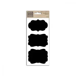 D.I.Y with Toga Etiquettes Ardoise STY011, Autre, Noir, 9 x 22 x 0.2 cm pas cher