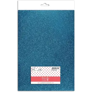 DRAEGER PARIS 1886 Toga MEG821 Tissu Pailleté Thermocollant Flex Bleu 21x30.5x0.1 cmVendu parfnac