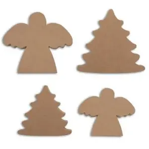 Toga Support à décorer en bois medium - Anges & Sapins -Vendu parscrapmalin