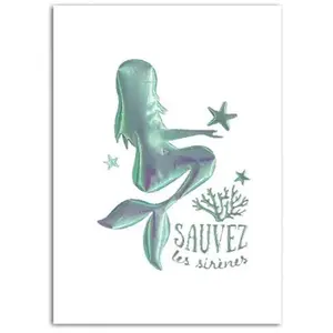 Stickers - Toga - Sirène - Thermocollant - A5 - Tissu flex
