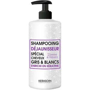 Shampooing Déjaunisseur pour Cheveux Gris et Blancs Kerasoin Professio... pas cher