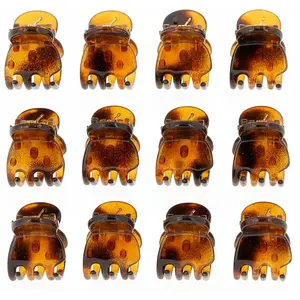 Mini pinces croco La Boutique du Coiffeur marrons 1,5cmVendu parla-boutique-du-coiffeur