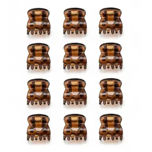 Mini pinces croco La Boutique du Coiffeur marrons 1cmVendu parla-boutique-du-coiffeur