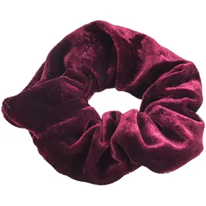 Chouchou velours bordeaux pas cher