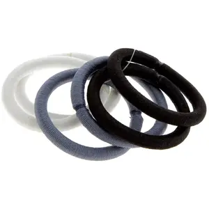 Lot de 6 élastiques noir, blanc et gris pas cher