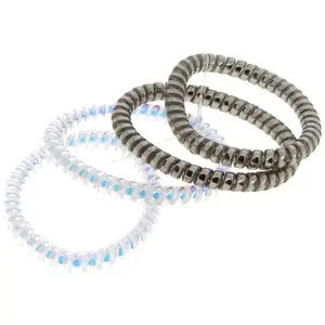 Elastiques Scoubidou fins La Boutique du Coiffeur gris et opalescent pas cher