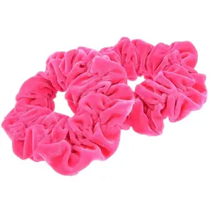 2 Chouchous velours XXL fushiaVendu parla-boutique-du-coiffeur