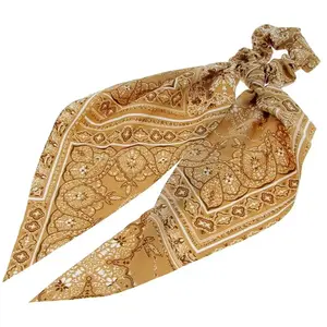 Chouchou Foulard façon bandana La Boutique du Coiffeur beige pas cher