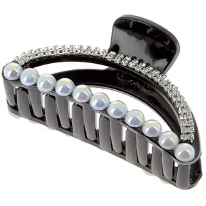 Pince Croco Strass et Perles La Boutique du Coiffeur demi lune pas cher