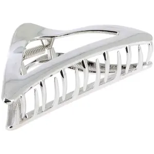 Pince croco métallique triangulaire argentéVendu parla-boutique-du-coiffeur