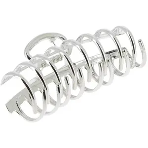 Pince croco métallique argent pas cher