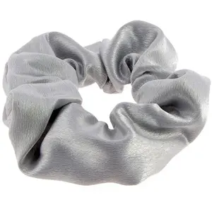 Chouchou en coton gris métallisé pas cher
