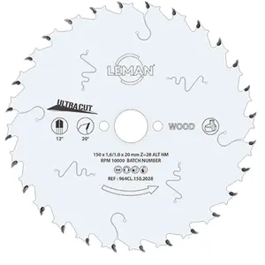 Comparateur de prix : Lame de scies circulaires hm fine pour bois, diamètre 235 mm, 28 dents alternative positive Leman