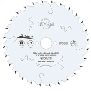 Comparateur de prix : Lame de scie circulaire hm Ultracut pour le bois - LSC.964C.W - 160 mm - 20 mm - 1.6 mm - 48 dents - Leman