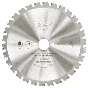 Lame de scie circulaire fine hm pour le métal - LSC.964C.ME - 136 mm - 20 mm - 1.6 mm - 30 dents - Leman pas cher