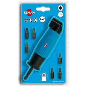 LEMAN Renvoi d'angle + 6 embouts pour visseuse pas cher