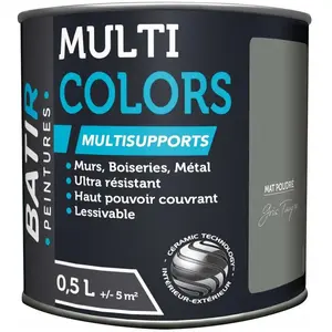 Comparateur de prix : BATIR PEINTURES Peinture Multicolor Mat Poudré 05l Gris Taupe
