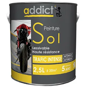 Comparateur de prix : Addict Peinture glycero special sol 2,5L BLANC int/ext