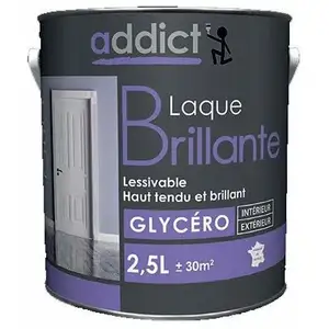 Peinture laque - Addict - ADD111328 - 2,5 L - Brillant - Multi-couches - BlancVendu parcdiscount
