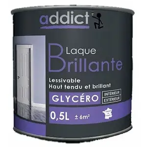 Peinture laque multicouche - Addict - ADD111357 - 0,5 L - Noir - BrillantVendu parcdiscount