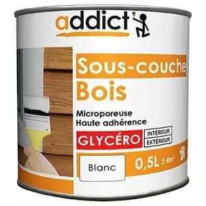 Sous-couche microporeuse pour le bois 0,5 L - Blanc - ADD112702 - AddictVendu parcdiscount