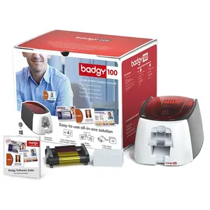 Evolis Pack Imprimante à Badge Badgy 100+kit De Démarrage (1ruban+50 Cartes) pas cher