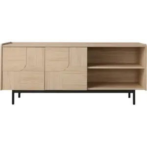 Buffet décor bois pieds métal 2 portes Mila CAMIF  