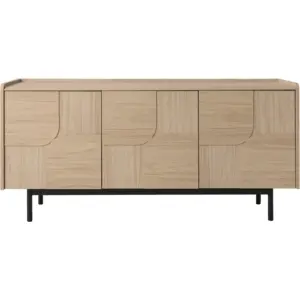 Buffet décor bois pieds métal 3 portes Mila CAMIF  Bois / Métal pas cher