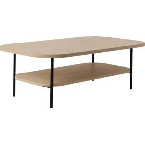 Table basse décor bois pieds métal Mila CAMIF Bois / Métal pas cher