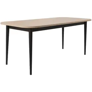 Table de repas extensible décor bois pieds métal Mila CAMIF Bois / Métal pas cher