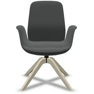 Fauteuil de bureau à dossier inclinable pieds bois Ellie Pro 20HW PROFIM  Bois / TissusVendu parcamif