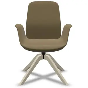 Fauteuil de bureau à dossier inclinable pieds bois Ellie Pro 20HW PROFIM  Bois / TissusVendu parcamif