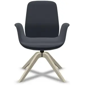 Fauteuil de bureau à dossier inclinable pieds bois Ellie Pro 20HW PROFIM  Bois / TissusVendu parcamif