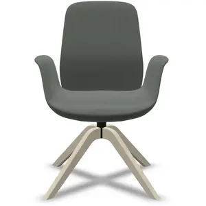 Fauteuil de bureau à dossier inclinable pieds bois Ellie Pro 20HW PROFIM  Bois / TissusVendu parcamif