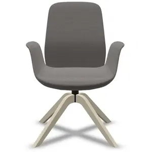 Fauteuil de bureau à dossier inclinable pieds bois Ellie Pro 20HW PROFIM  Bois / TissusVendu parcamif