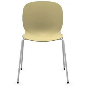 Chaise empilable coque polypropilène et pieds métal Noor 6050 PROFIM Métal / Plastique pas cher