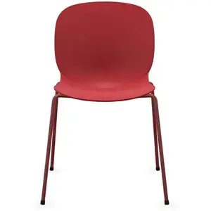 Chaise empilable coque polypropilène et pieds métal Noor 6050 PROFIM Métal / Plastique pas cher