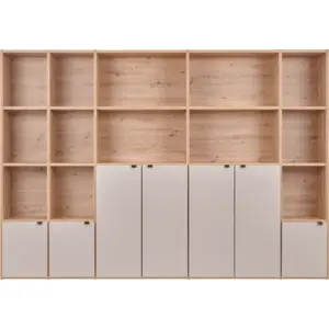 Bibliothèque 7 portes grande version Marlone CAMIF Bois pas cher