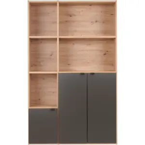 Bibliothèque 3 portes petite version Marlone CAMIF Bois pas cher